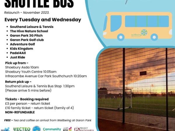 Introducing the new Garon Park Shuttle Bus from Shoebury and&nbsp;Southchurch